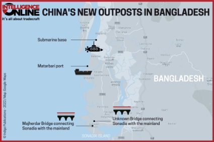The Chinese advance into Bangladesh.