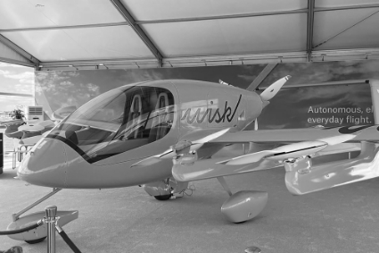 An electric vertical take-off aircraft from the company Wisk Aero.