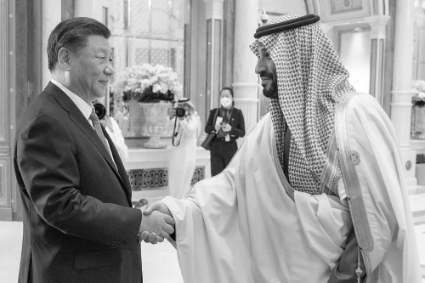 Chinese President Xi Jinping and Saudi Crown Prince Mohammed bin Salman in Riyadh on 9 December 2022.
