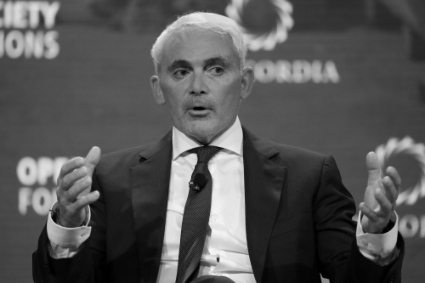 Frank Giustra speaks at the Concordia Summit in Manhattan on 24 September 2018.