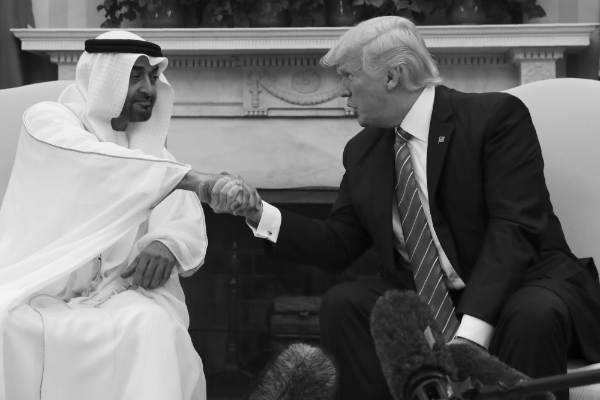 Mohamed bin Zayed al-Nahyan and Donald Trump strengthened their military alliance in May 2017.