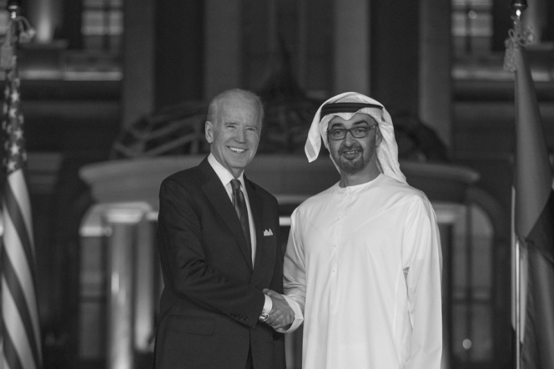 Joe Biden and Abu Dhabi's Crown Prince Sheikh Mohammed Bin Zayed Al-Nahyan, March 2016.