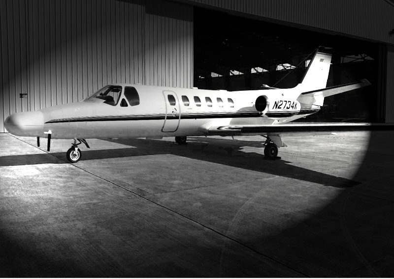 A Cessna 550 Citation II adapted for ISR missions.