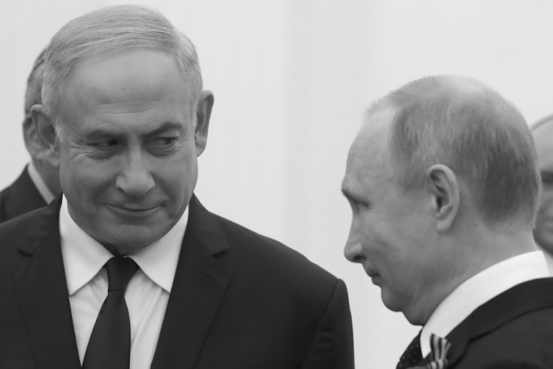 Russian President Vladimir Putin and Israeli Prime Minister Benjamin Netanyahu, May 2018.