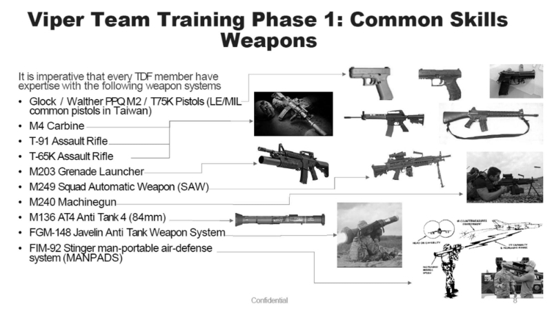 The militia will be trained in all types of weapons, from Glocks to portable Javelin anti-tank missiles.