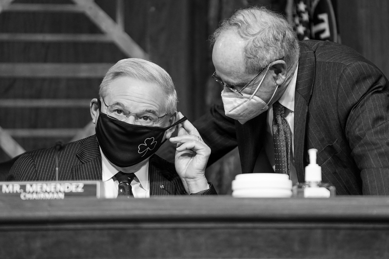 Bob Menendez and Jim Risch, two senators on the Senate Foreign Relations Committee.