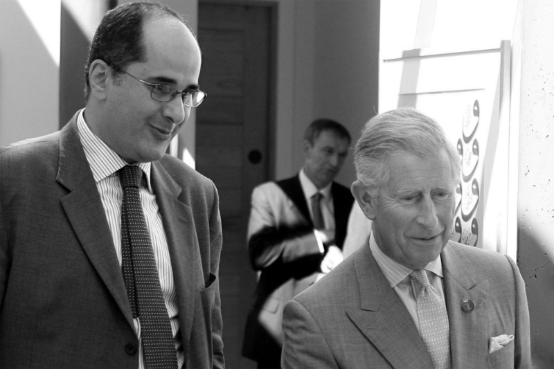 2009 photo of architect Khaled Azzam with Charles III of England.