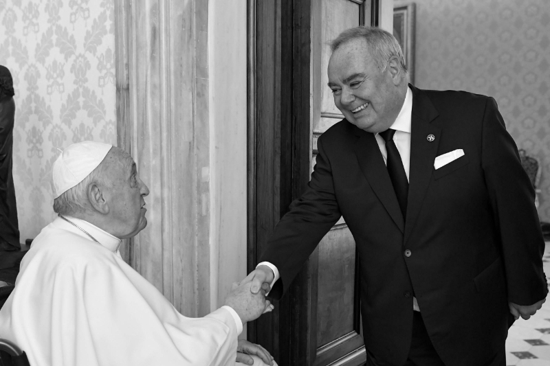 Canadian lawyer John Dunlap (right) has led the Order of Malta since June 2022. Here during his meeting with Pope Francis on June 23, at The Vatican.