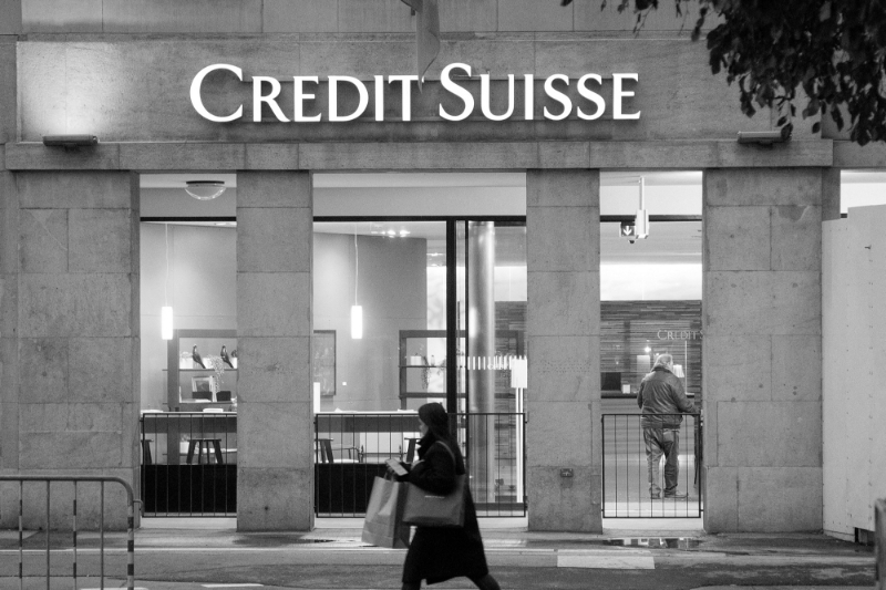 A branch of the Credit Suisse bank in Bern, 29 November 2022.