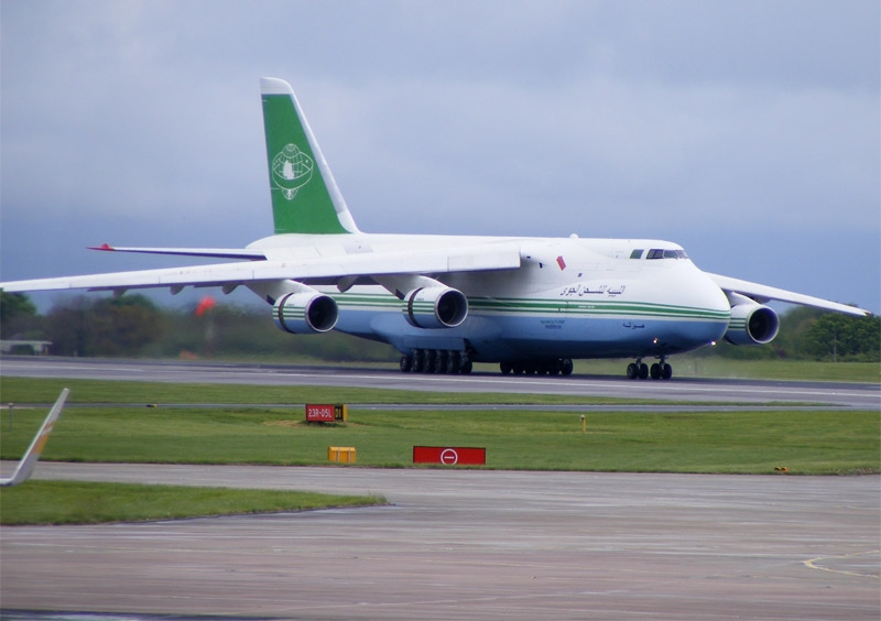 Libyan Air Cargo Antonov An-124 at Manchester Airport.
