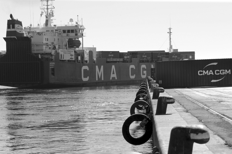 A CMA CGM vessel leaving Marseille on August 25, 2020, to rescue Beirut.