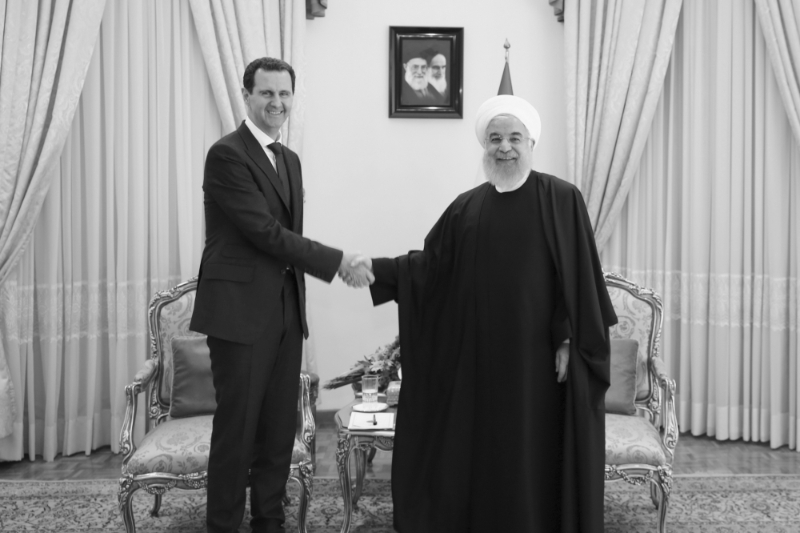 Syrian President Bashar al-Assad and Iranian President Hassan Rouhani, February 25, 2019.