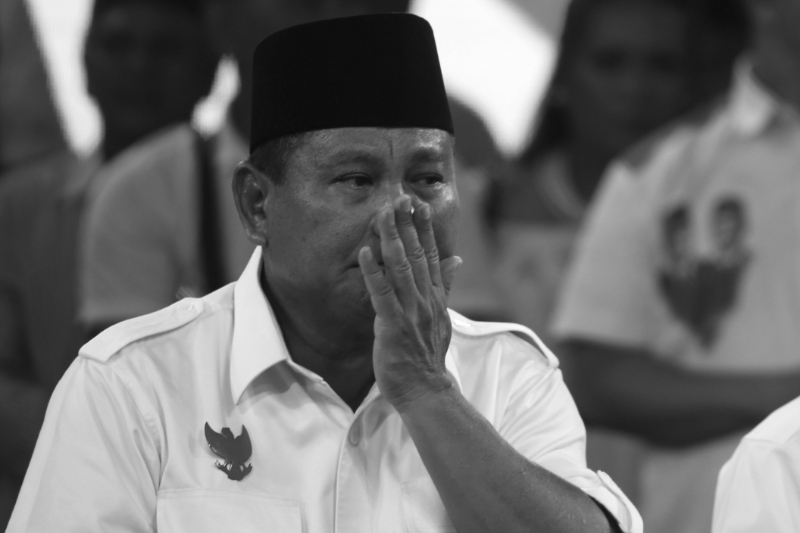 Prabowo Subianto in Jakarta during the 2019 presidential campaign.