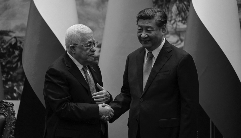 Mahmoud Abbas and Xi Jinping in Beijing, 14 June 2023.