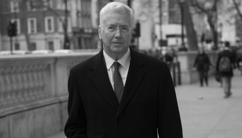 The former British secretary of state for defence Michael Fallon.