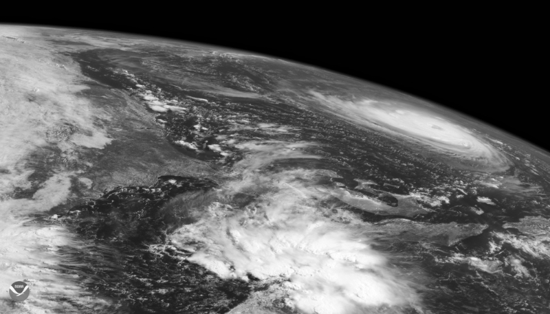 An image from NOAA's GOES-15 satellite in 2018.