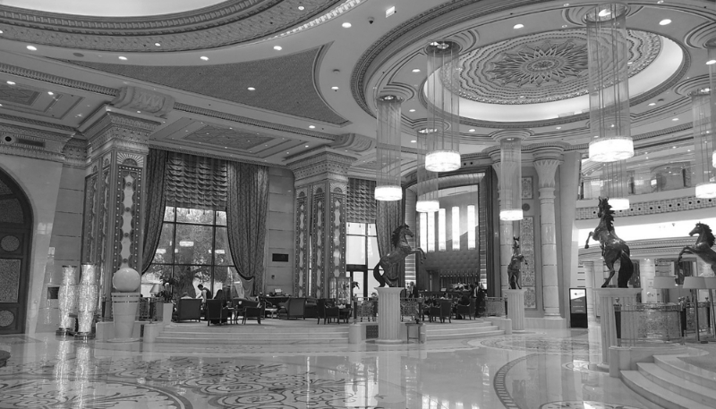 The lobby of the Ritz-Carlton in Riyadh.