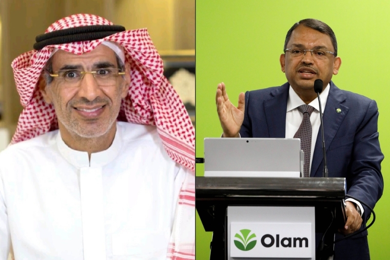 Salic CEO Sulaiman al-Rumaih (left) and Olam group CEO Sunny George Verghese.