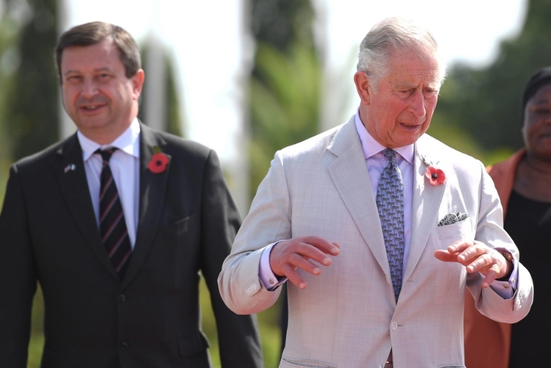 Former British Ambassador to Nigeria Paul Arkwright, with Prince Charles in 2018.