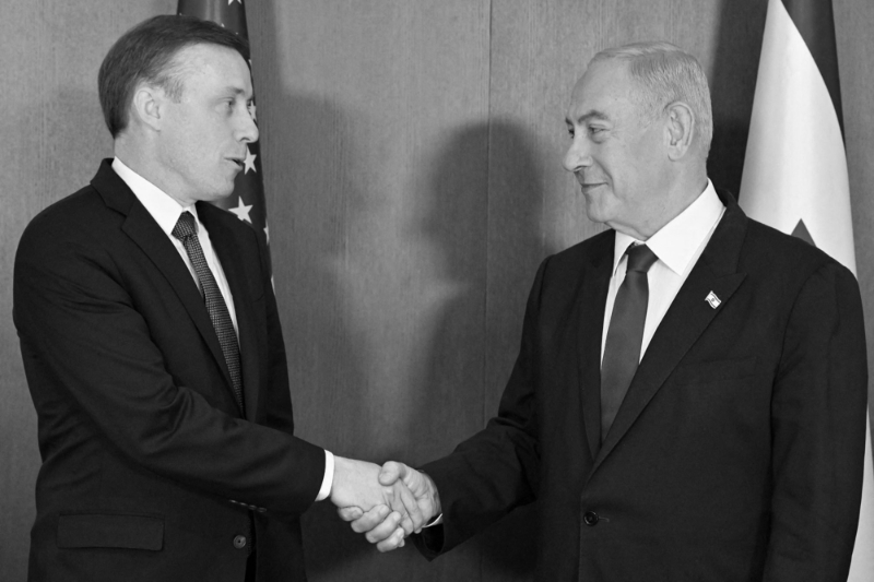 US National Security Advisor Jake Sullivan meets with Israeli Prime Minister Benjamin Netanyahu in Jerusalem on 19 January 2023.