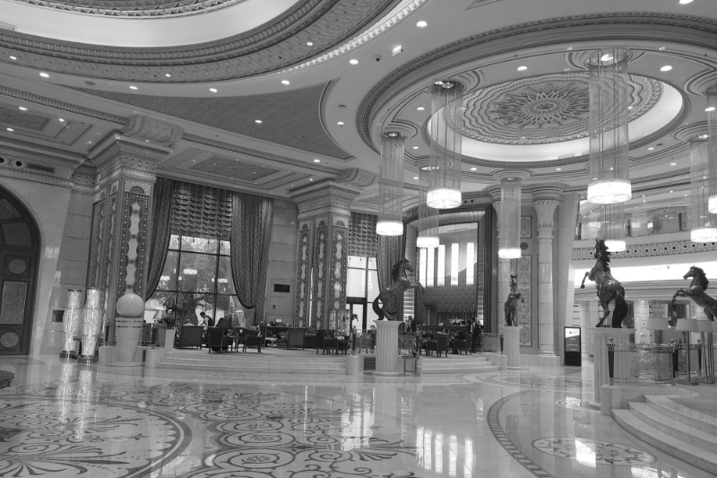 The lobby of the Ritz-Carlton in Riyadh.